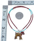 Southwestern Genuine Sterling Silver Multicolor Bead Horse Necklace BX120726